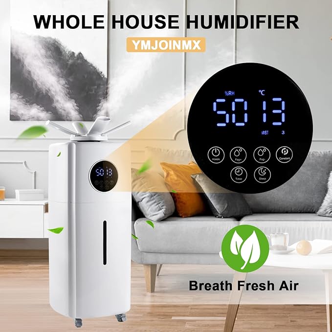Commercial Industrial Humidifier Whole House Humidifier 5.5Gals Water Tank Max 2000ml/h Mist Output Top Filling Humidifier for Plant Large Greenhouse 110V - Image 3