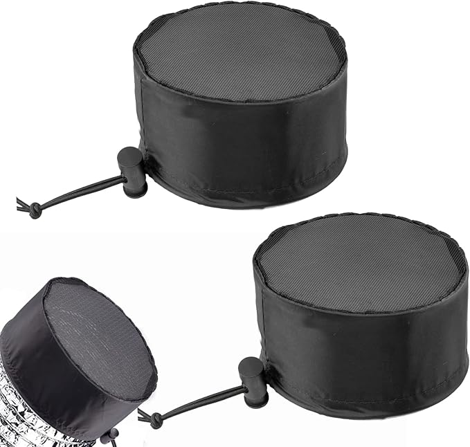 2 Pcs Grow Tents Vent Cover - 6" Dustproof Duct Filter Vent Covers with Elastic Band and Fixed Buckle for Plant Grow Tent Accessories by Biggun