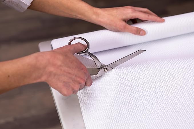 Smooth Top EasyLiner for Cabinets & Drawers - Easy to Install & Cut to Fit - Shelf Paper & Drawer Liner Non Adhesive - Non Slip Shelf Liner - 20in. x 6ft. - 6 Roll Project Pack - Gray Damask - Image 6