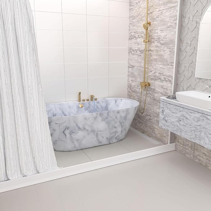3.8" High Shower Dam 39" Collapsible Shower Water Stopper, Shower Threshold Water Splash Guard, Guard for Walk in Shower, Water Guard Stopper for Floor, Shower Door Water Blocker - Image 9