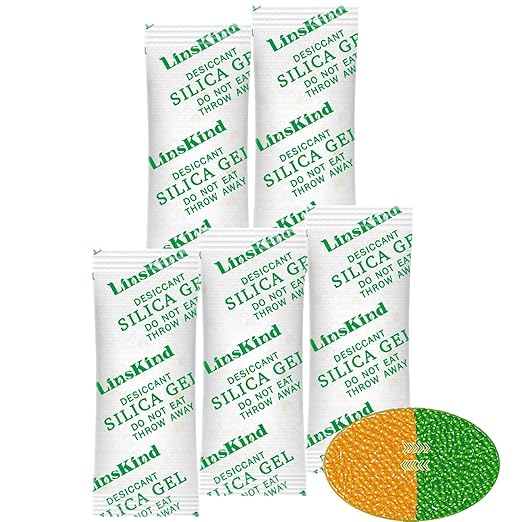 5 Gram [60 Packets] Food Grade Silica Gel Packets, Moisture Absorbers for Moisture Control - Protects Items from Moisture Damage by LinsKind