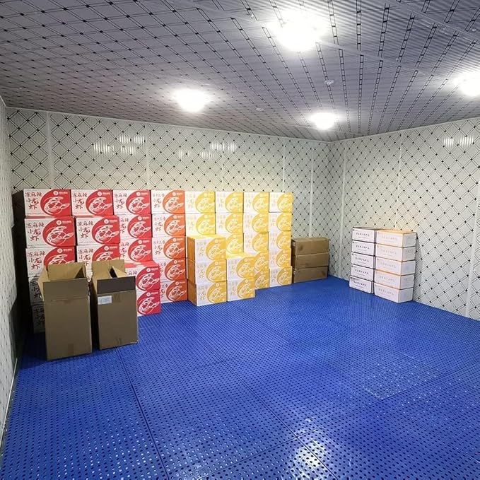 LNNW Plastic Pallet Warehouse Pallet Pet Moisture Barrier Cargo Storage Matting for Garage Supermarket, 1 Pack Floor Pallets for Garage Supermarket Basement(Blue,100x60x5cm) - Image 3
