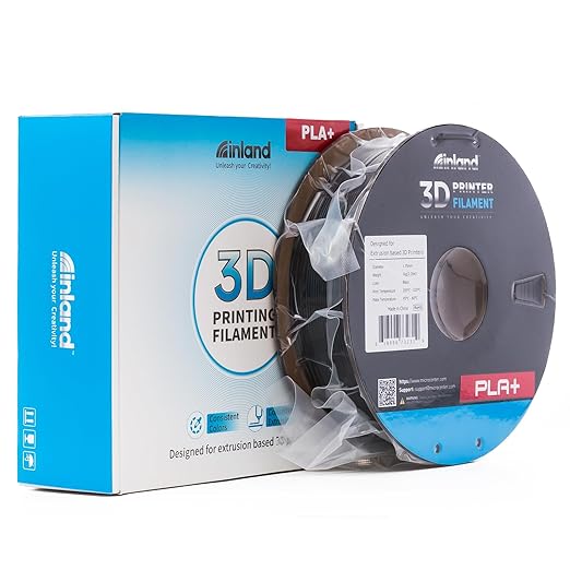 INLAND Micro Center PLA+ 3D Printing Filament 1.75mm - PLA Pro Dimensional Accuracy +/- 0.03 mm - 1kg Cardboard Spool (2.2 lbs) (2 Pack Black, 1.75mm) - Image 8