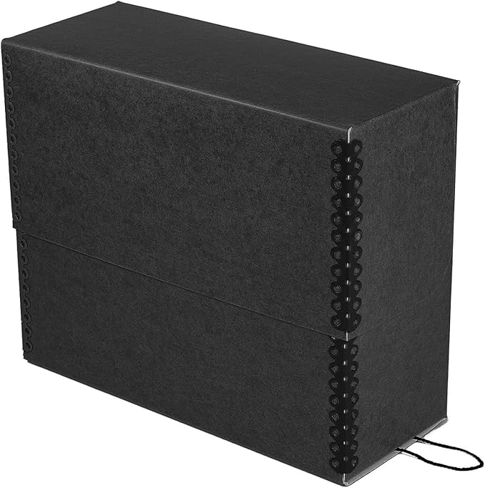 Lineco Archival Document Storage Box with Metal Edge, Acid-Free Gray Boxboard, Organize and Store Files, Prints, Photos, Jumbo-Sized Case 15.5" x 12.5" x 5" Wide - Image 2