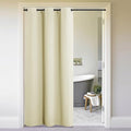 NICETOWN Door Curtain for Doorway Privacy, Beige Curtains 144 Inch Length, Room Divider Curtain Cover, Blackout Temporary Insulated Closet Curtain for Bedroom Closet (1 Panel, 5ft Wide) by NICETOWN