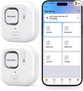TECKNET WiFi Water Leak Detectors, Leak & Drip Alert with APP Push and Sound Alarm, Smart Water Sensor with 120dB Adjustable Alarm, for Home Kitchen Bathroom Basement (2 Pack, Battery Included) by Tecknet
