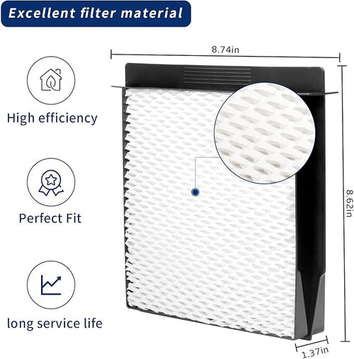 1040 Essick Humidifier Wick Filter for AIRCARE Air Humidifier B23 DP3 B40 B40-C 3D6-100 5D6-700 7D6-100 B23-710 B23-810 D46-720 CM330 500 700 3000 series Fit MoistAir models: MA-0300 MA-0500 - 4 Pack - Image 2