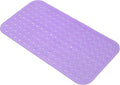 Anti-Slip Bathtub Shower mat, 27.5×14.5（Approximately 70×37cm） inch Soft Oversized Machine Washable Non-Slip Bathtub mat with Drainage Holes, Bathroom Floor Suction Cup.（1- Clear Purple） by ERASILKEN-X