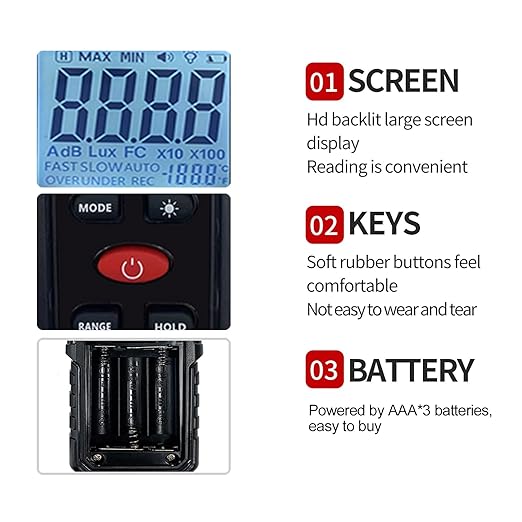 Digital Sound Level Meter,Sound Meter for Classroom Home Street,30-130dBA dB Meter to Measure Noise,Noise Decibel Reader,Audio Sound Tester,Sound Test equipmetent,Sound Measurement Device (30-130dBA) - Image 3