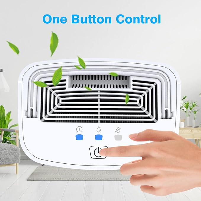Dehumidifier 68oz(2000ml) Small Dehumidifier with Drain Hose for Up to 650 sq.ft Ultra Quiet Mini Portable Air for Home Basements Bathroom Bedroom Closet Kitchen RV - Image 6