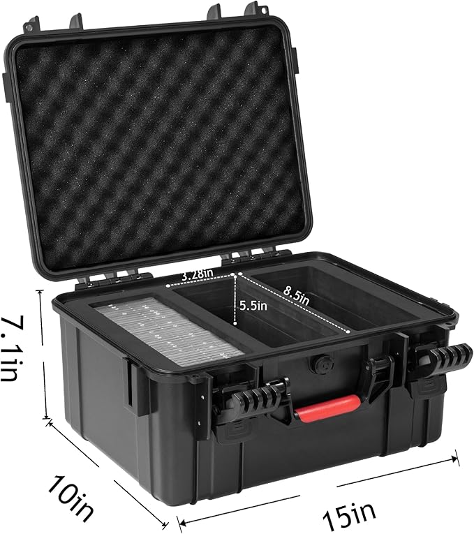 Graded Card Case Storage Box, Trading Card Storage Box, Waterproof Card Slab Carrying Case Compatible with 100+ PSA, CSG, BGS, SGC Graded Sports Trading Cards with 6 EVA Foam - Image 6