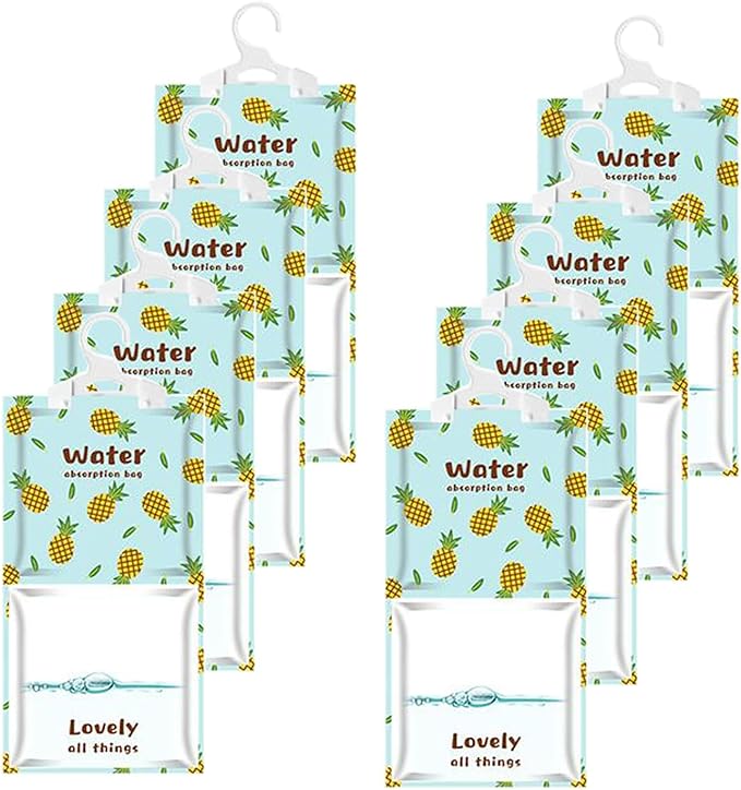Moisture Absorbers Packets, 8 Pack - Eliminates Musty Odors for Fresher, Cleaner Air, Humidity Packs, Dessicant Packets, Hanging Closet Dehumidifier Bags, Dehumidifier for Bathroom 9.8OZ(Polo） by AOPANDAmakelifeefficient