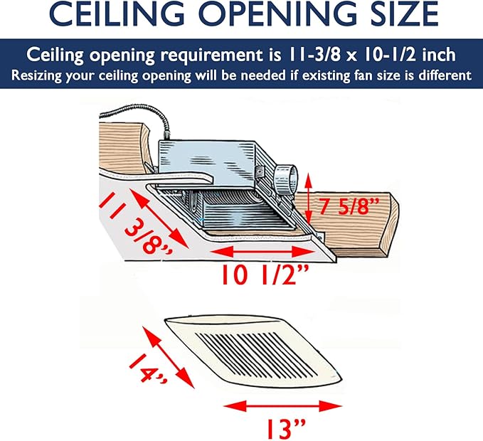 SEP120H | 120 CFM | 0.3 Sone Ultra Quiet | Energy Star Certified | Humidity Sensing | Bathroom Exhaust Ventilation Fan - Image 2