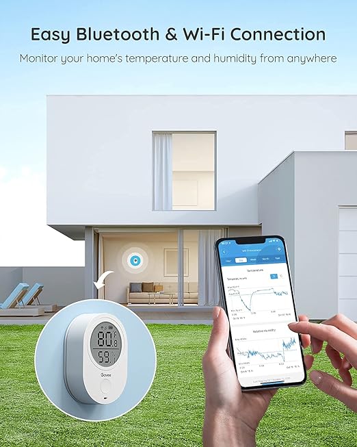 Govee WiFi Thermometer Hygrometer H5051, Bluetooth Indoor Temperature Humidity Monitor with App Notification Alert, Smart Humidity Sensor for Greenhouse Wine Cellar, 2 Years Free Data Storage Export - Image 4