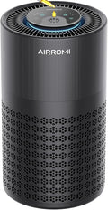 AIRROMI Air Purifier for Bedroom with HEPA 3-in-1 Filter, Pet Air Purifier for Home Cat Pee Smell, Covers Upto 990 Ft², Quiet 360°intake Air Cleaner for pet hair,allergies,Dust,Smoke A2001 Black by AIRROMI