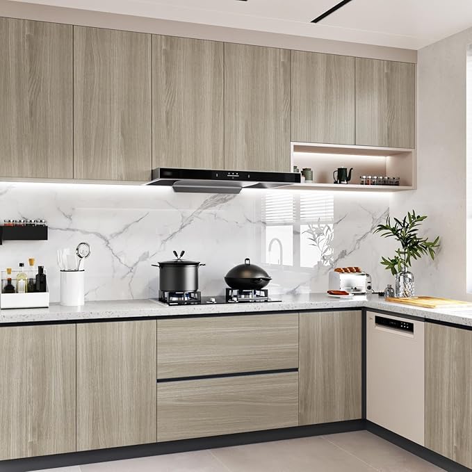 WESTICK Oak Grey Wood Contact Paper Self Adhesive Counter Top Peel and Stick Waterproof Neutral Wood Wallpaper Removable Wooden Grain Vinyl Wrap for Countertops Cabinets Kitchen Table Desk 15.8” x 78” - Image 4