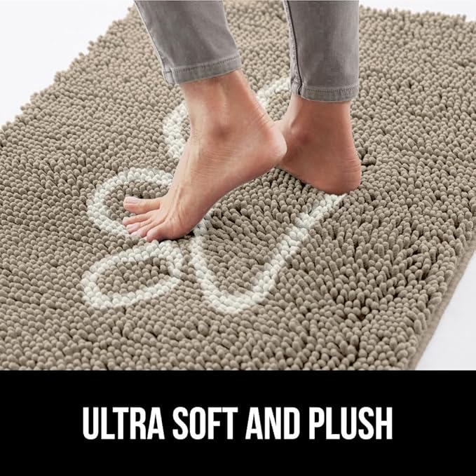 GORILLA GRIP SOAKSTOPPER Dog Door Mat, 30x20 Machine Washable Rug Absorbent Doormat Captures Moisture Mud Dirt, Quick Dry Soft Chenille Entryway Rugs Indoor Entrance Mats for Dog Paws, Beige Ivory - Image 8