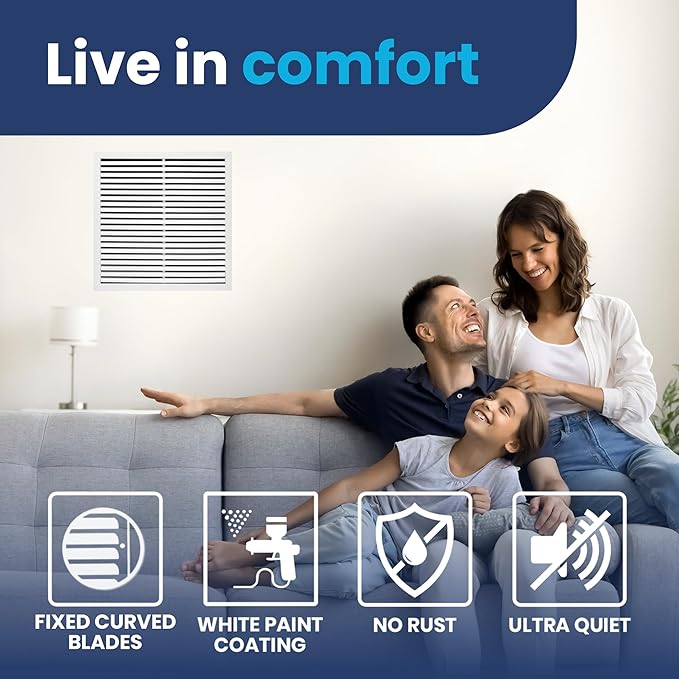 24x24 Inch (Duct Opening) Air Return Vent Cover Decorative – Premium Aluminum AC Vent Cover for Ceiling & Wall, Rustproof Grille, Ideal for Home HVAC Grille, Durable & Easy to Install by ACLAMINAIRE - Image 7