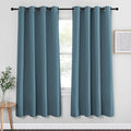 NICETOWN Blackout Curtain Drape 72 inch Long - Grommet Noise Reducing Thermal Insulated Modern Window Treatments for Bedroom Living Room (1 Panel, 52 x 72 Inch, Smoky Blue) by NICETOWN