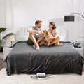 Waterproof Queen Size Blankets for Bed 60'' x 80'', Water Proof and Stain Resistant Throw Blankets for Couch Sofa, Soft Reversible Mattress or Furniture Protector Large Size for Twin, Queen Beds(Grey) by GBYcLywBathroomDecor