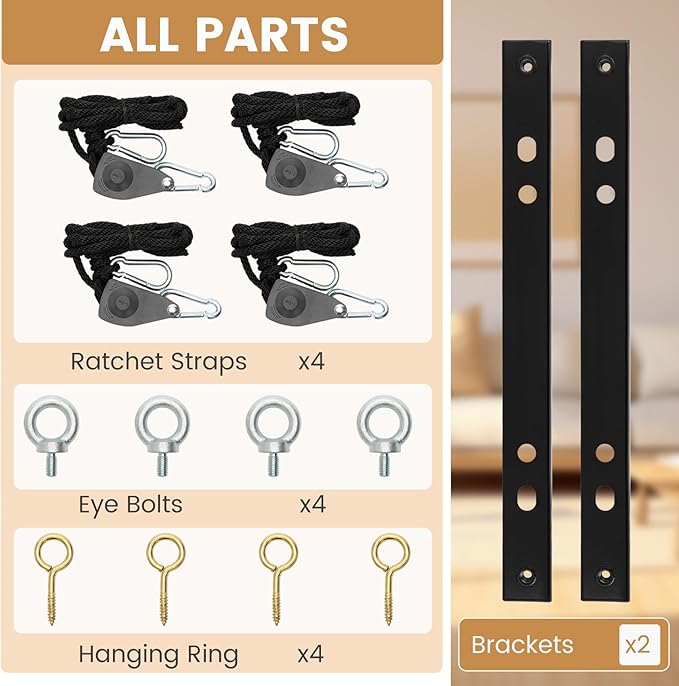 Heavy-Duty Hanging Kit Easily Raises And Lowers Dehumidifier, Helps Reduce Dehumidifier Noise And Vibration, Hanging Kit Improves Space Utilization, For Crawl Space, Basement, 300 Lb. Weight Capacity - Image 4