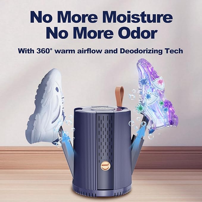 Shoe Dryer Deodorizer Boot Dryer for Work Boots Warmer 118.4°F Constant Temperature Adjustable Extendable Portable Compact for 1-4 Shoes With a Timer for Sneaker Ski, Boot, Glove Blue - Image 4