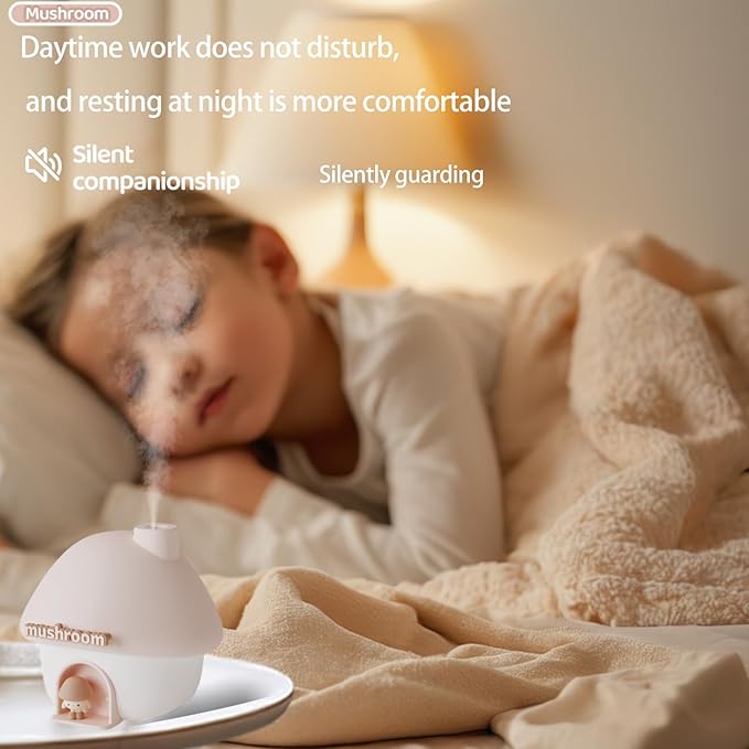 Ultrasonic Humidifiers for Bedroom and Office,Cold fog humidifier with sunset light, baby humidifier with night light,Portable Humidifier, two spray modes and ambient ligh - Image 4