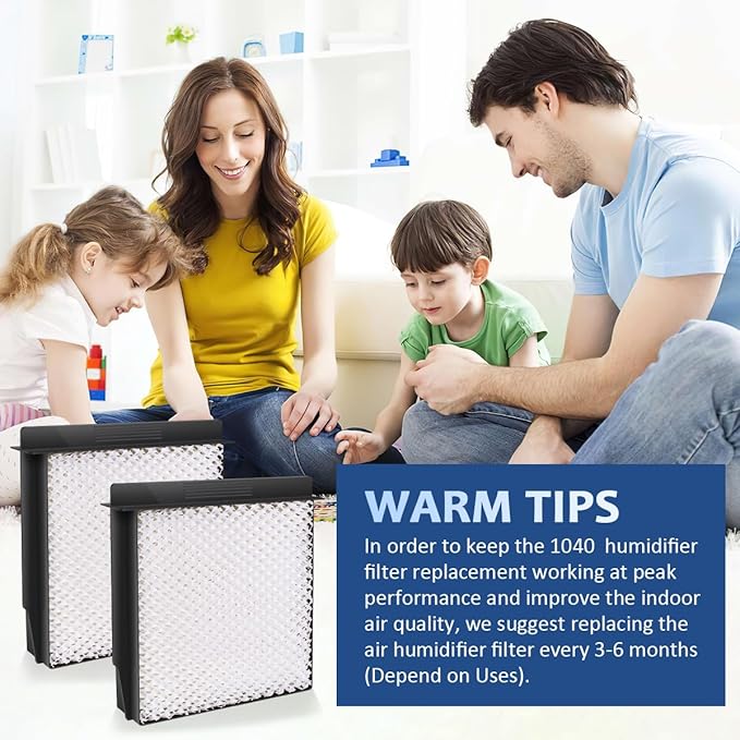 1040 Replacement Wick for B40 B40-C Humidifier Wick Filter, Replaces Models 3D6100 5D6700 76D100 CM330ABLK CM330AWHT CM330DBLK CM330DWHT D46720 E35000 E27000 MA0300 MA0500-2 Pack - Image 7