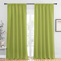 NICETOWN Blackout Curtains for Living Curtains, Fresh Green, 2 Panels, 52 by 95, Room Darkening Window Curtain Panels, Easy-Care Solid Thermal Insulated Draperies/Drapes for Daughter Room by NICETOWN