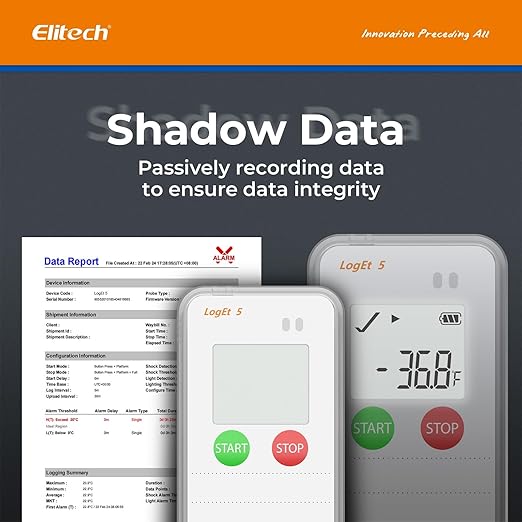 Elitech USB Digital Temperature Data Logger Reusable Recorder with Shadow Data 32000 Points, Auto PDF/CSV Report, for Windows/MacOS, Refrigerator Thermometer LogEt5T-5Pack - Image 3