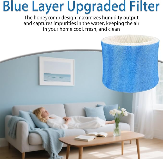 4 Pack HAC504 Replacement Humidifiers Wick Filter A | for Honeywell HAC504PFC Humidifier Filter Models HEV-312C, HEV355C, HCM-300T, HCM-315T, HCM-350 & HCM-710C Filters - Image 3