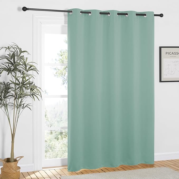 NICETOWN Aqua Blue Blackout Curtains 84 inch Length, Grommet Top Room Darkening Drapes for Bedroom Living Room, Light Blocking Window Covering for Privacy (W66 x L84 Inch, 1 Panel) - Image 7