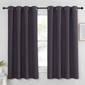 NICETOWN Greyish Purple Blackout Curtain for Living Room - Solid Thermal Insulated Grommet Blackout Panel/Drape for Bedroom Kitchen Window (1 Panel, 52 inches Wide by 54 inches Long) by NICETOWN