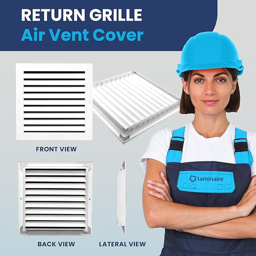 10x10 Inch (Duct Opening) Air Return Vent Cover Decorative – Premium Aluminum AC Vent Cover for Ceiling & Wall, Rustproof Grille, Ideal for Home HVAC Grille, Durable & Easy to Install by ACLAMINAIRE - Image 2