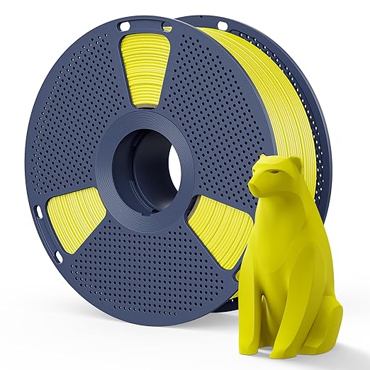 Matte PLA Filament 1.75mm, 1kg(2.2lbs) SUNLU 3D Printer Filament, Smooth Matte Finish, Less Brittle, Reduced Layer Line Appearance, Matte Surface Texture, Yellow by YOOPAI