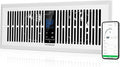 VIVOSUN Quiet Register Booster Fan for "  " Holes, Cooling Heating Vent Fan with 10-Speeds App Control &Adjustable Wind Direction, Thermostat Control for Bedroom, Bathroom &Attic, White by VIVOSUN