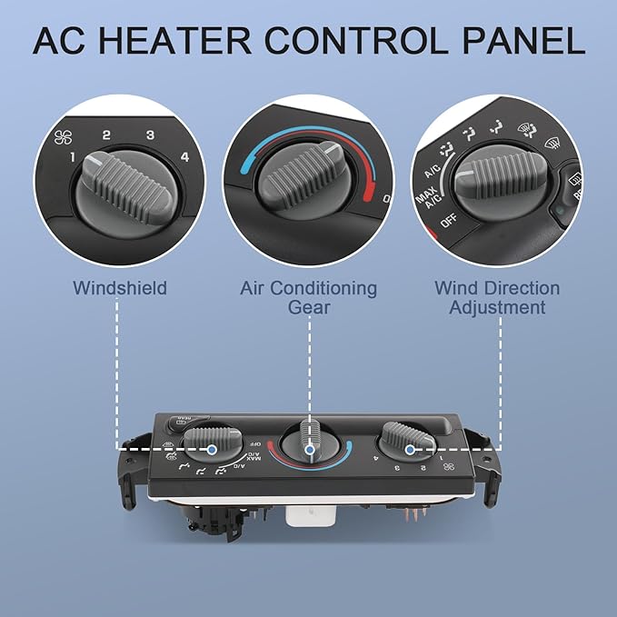 A/C Heater Climate Control Module Compatible with 1999-2005 Chevrolet Blazer 1999-2001 GMC Jimmy 1999-2002 Oldsmobile Bravada Replace# 599-261, 15098966 - Image 6