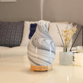 Essential Oil Diffuser, Art Glass Ultrasonic Aromatherapy Diffuser for Home 160ml with Intermittent Mist & LED 7 Colorful Changing Night Light for Bedroom-Ink Dyeing Time by inrorans