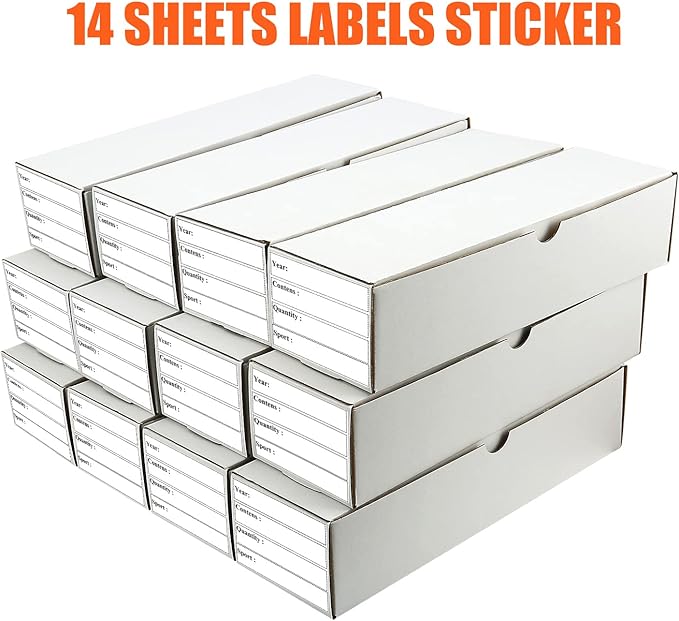 Trading Card Storage Box,12-Pack-9600 Count Corrugated Cardboard Card Box With Mtg/Magic/TCG Storage and Collection,Labels For Card Storage Box - Image 6