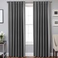 H.VERSAILTEX Blackout Curtains Thermal Insulated Window Treatment Panels Room Darkening Blackout Drapes for Living Room Back Tab/Rod Pocket Bedroom Draperies, 52 x 96 Inch, Bluish Gray, 2 Panels by HVERSAILTEX