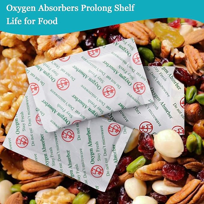 MakMeFre 2000CC(30-Pack) Food Grade Oxygen Absorbers Packets for Home Made Jerky and Long Term Food Storage,With Oxygen Indicator In Vacuum Bag and 3 times Oxygen Absorption Capacity - Image 6