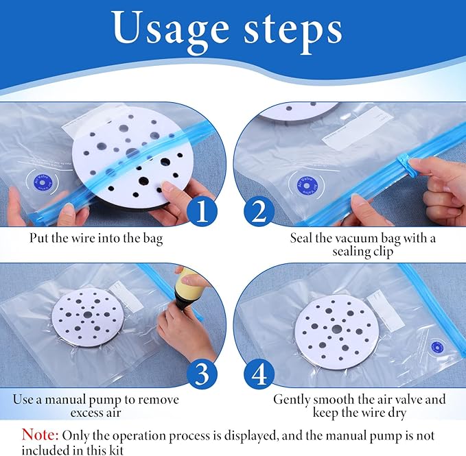 80 Pcs 3D Filament Storage Bags Kit, 50 Pcs 3D Printer Filaments Vacuum Storage Bag 13.4 x 11.8 Inch with 5 Sealing Clip 25 Humidity Indicator Cards for Keep Filament Dry - Image 4