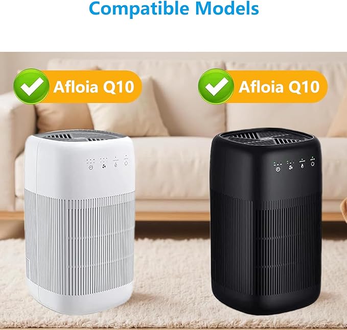 Q10 Replacement Filter Compatible with Afloia Q10 Air Purifier & Dehumidifier 2-in-1 HEPA & Activated Carbon Filter for Home Bedroom Bathroom, 4 Pack - Image 2