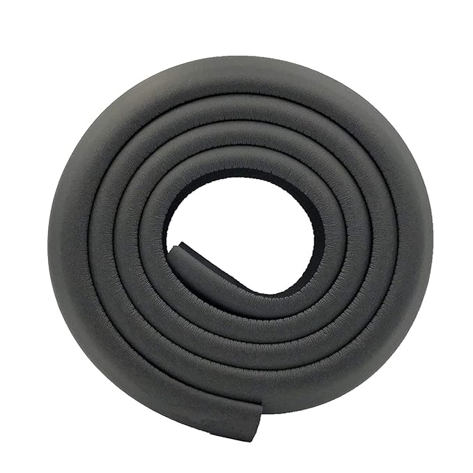 M2cbridge L Shape Extra Thick Furniture Table Edge Protectors Foam (Black (6.5ft x 2)) - Image 2