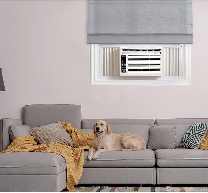 Whirlpool 8,000 BTU Window Air Conditioner with Dehumidifier, 115V, Window AC for Rooms up to 350 Sq. Ft., Living Room, Bedroom, or Apartment, with 3 Speeds, Remote Control, and 24H Timer, White - Image 2