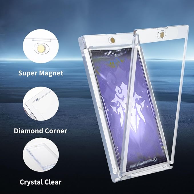 10-Pack One Touch Booster-Pack Magnetic-Holders - UV Protection Clear Booster Pack Cases, Fit for Standard Cards Storage and Display, Protect Your Collectible, Sports, and Gaming Cards - Image 3