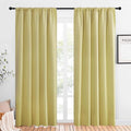 NICETOWN Window Curtains Blackout Drapes, Paler Yellow, 1 Pair, 52 by 84-Inch, Thermal Insulated Solid Rod Pocket Blackout Curtains/Draperies for Living Room by NICETOWN