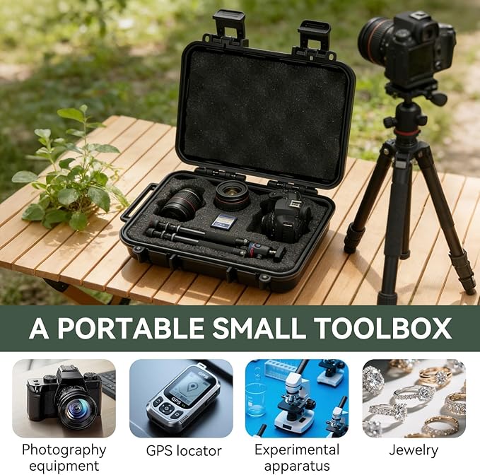 Outdoor Case, Water Proof Dry Box Shockproof and Pressureproof Sealed Storage Tool Organizer Electronic Devices Carry Protector for Camping Hiking - Image 5