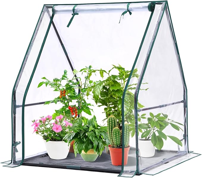 Mini Greenhouse for Indoor Outdoor: Ohuhu Portable Green House with Waterproof Pad for Small Plants Nursery Germination, 36"x36"x42" Light Duty Cover Tent Humidity Dome Seedling Accessory by Ohuhu
