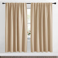 NICETOWN Blackout Curtain Panels Window Draperies - (Biscotti Beige Color) 70x72 inch, 2 Pieces, Insulating Room Darkening Blackout Drapes for Bedroom by NICETOWN